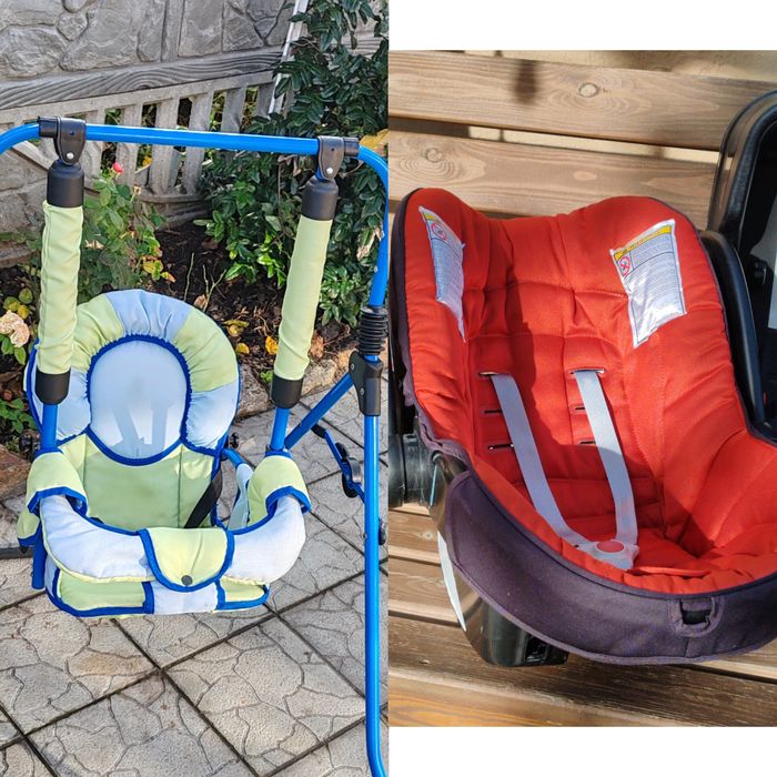 Гойдалка качеля кімнатна та автокрісло chicco