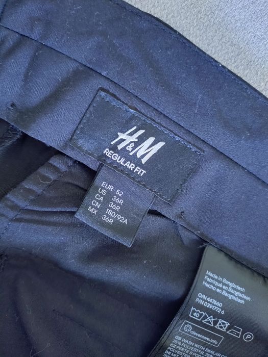 Spodnie garniturowe męskie H&M rozmiar 52