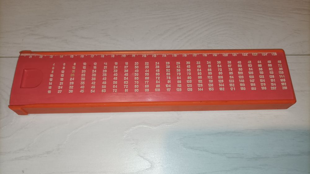 Пенал школьный ссср с таблицей умножения.