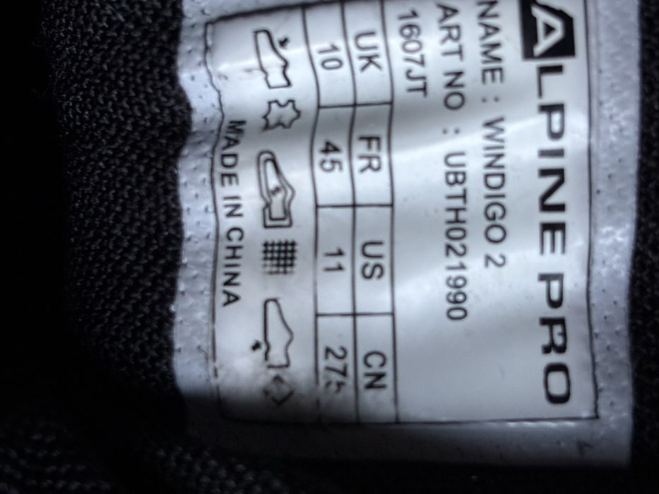 ALPINE PRO buty trekkingowe rozm. 45 - 10 - wodoodporne - waterproof