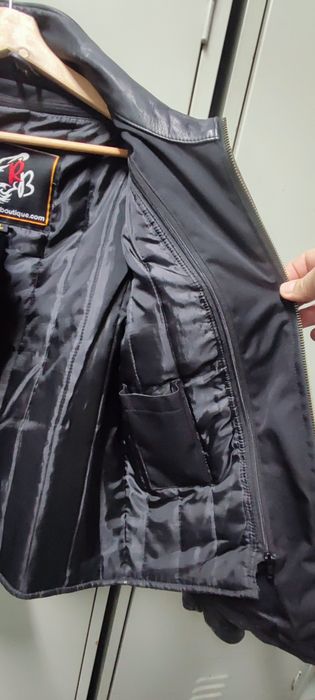 Casaco motard cabedal