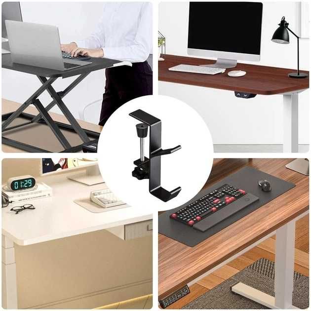 Warlor L2 (Black) - держатель подставка крючок для наушников с зажимом