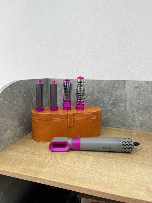 ФЕН стайлер з 5 насадками! Фен ДАЙСОН в кейсі + 5 насадок! Кожаний.