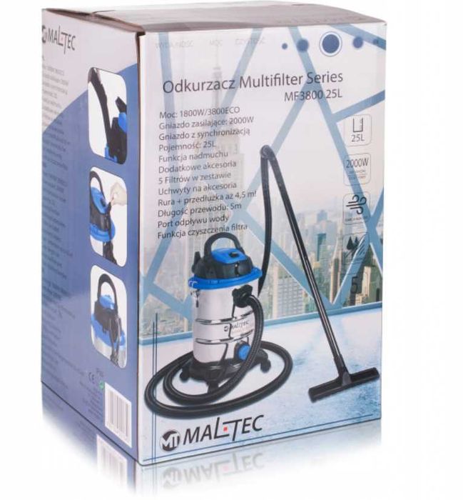 Odkurzacz Przemysłowy Do Gipsu Popiołu 25L 3800W | WYPRZEDAŻ -20%