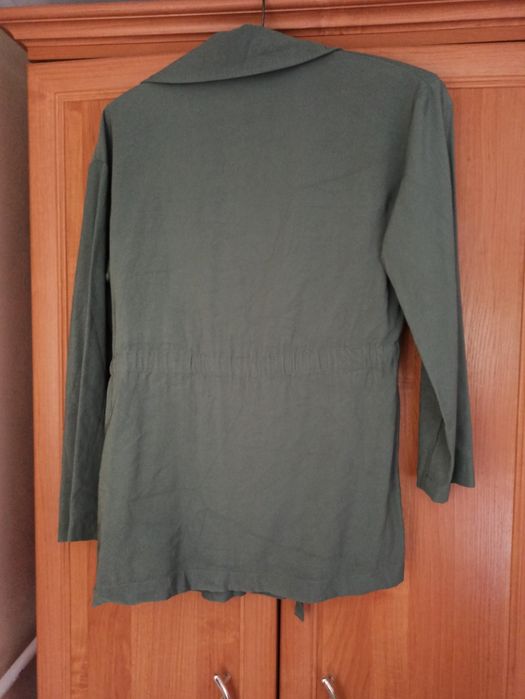 Nowa narzutka/marynarka wiskozowa khaki M/L