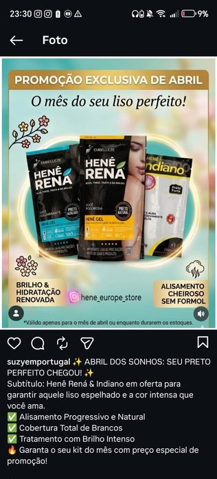 Hene rena disponível