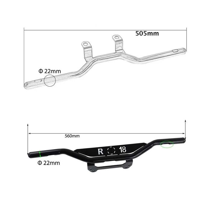 Suporte para Faróis Auxiliares 22mm Aço Inox - BMW R18