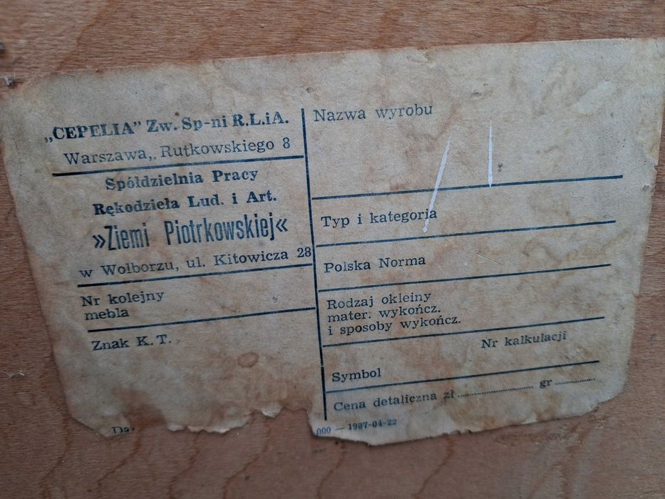 Dwie komody Cepelia 1987 rok