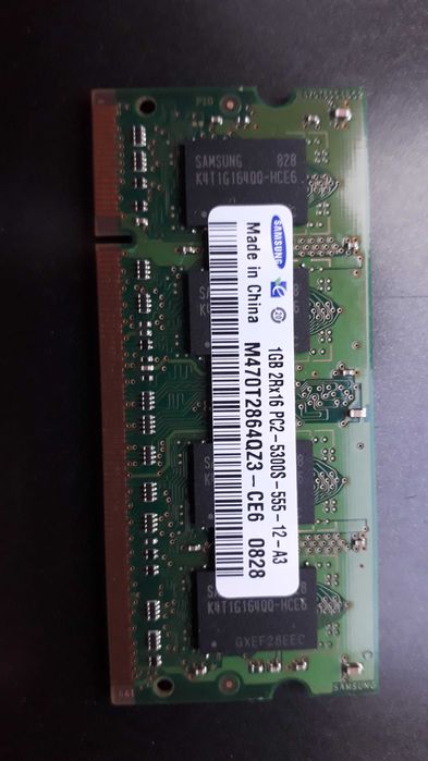 Pamięć RAM DDR2 SODIMM 1GB Samsung + 512 MB, Hynix, sprawna