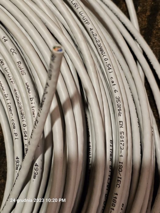 Kabel ethernet rj45 kat 6 140 metrów super cena