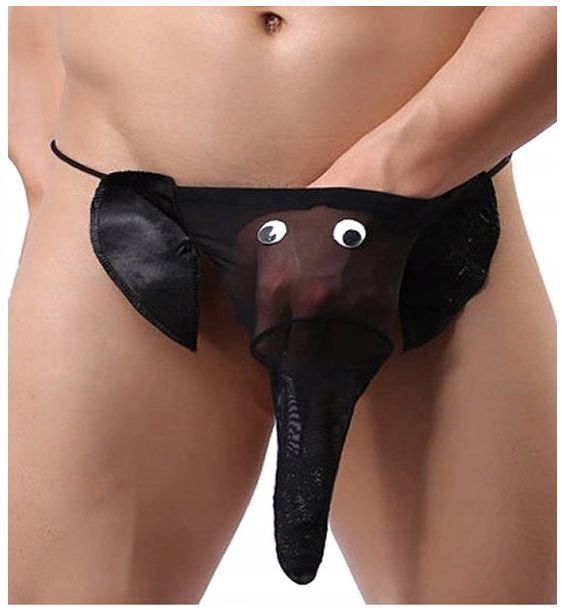 Sexy Stringi Słoń Męskie Majtki Śmieszne Na Prezent Wieczór Kawalerski