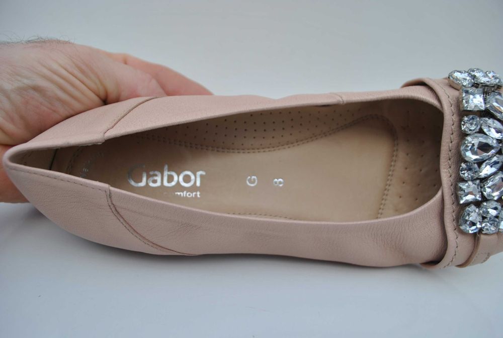 Baleriny Gabor skóra naturalna