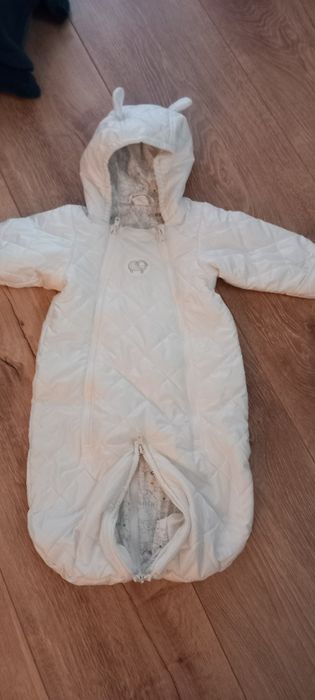 Kombinezon wiosna/ jesień biały 62/68 H&M