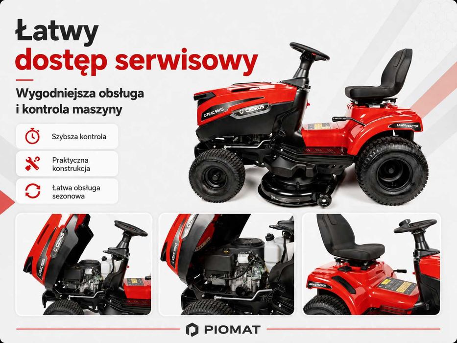 Cedrus C-TRAC-98HS Traktorek Hydrostat boczny wyrzut 3 lata gwarancji