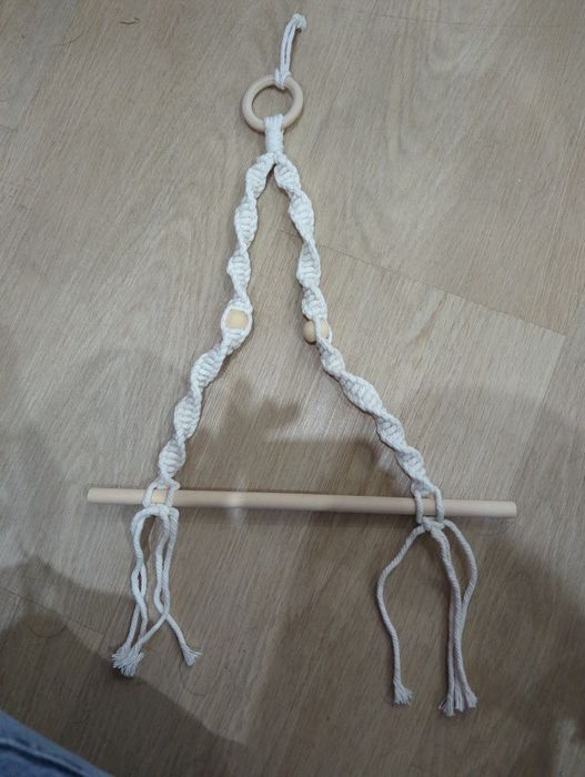 Suporte rolos macramé