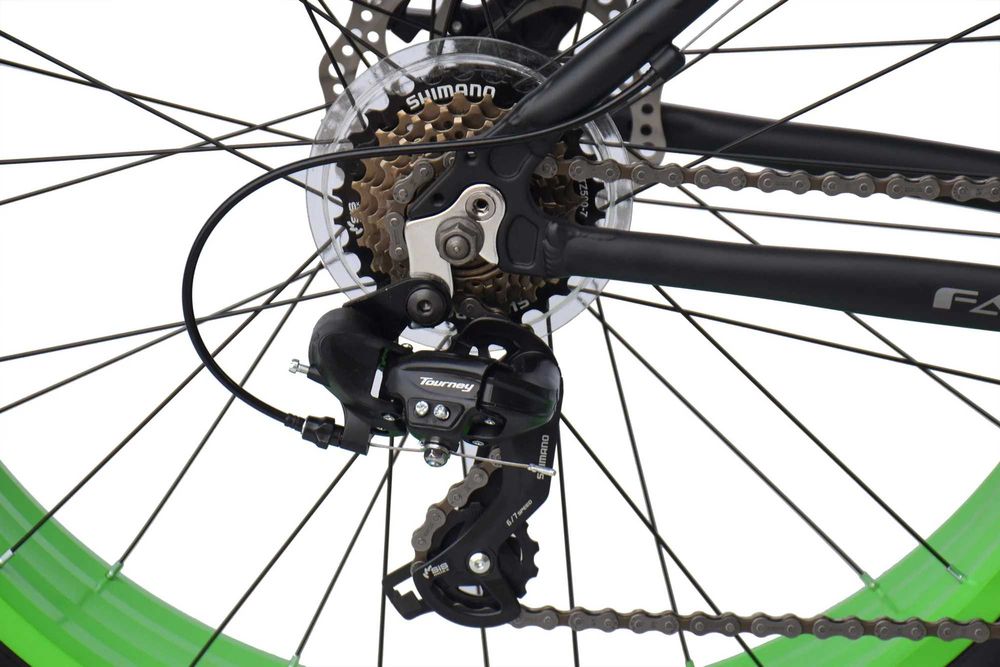 ALUMINIOWY FATBIKE WYNN FAT2.0 r. koła 26" rama 46 cm 7 biegów TARCZE