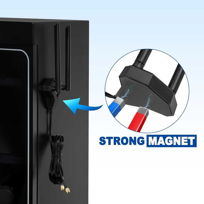 Dwuzakresowa antena WiFi 2,4 GHz 5 GHz RP-SMA - kabel 2 m