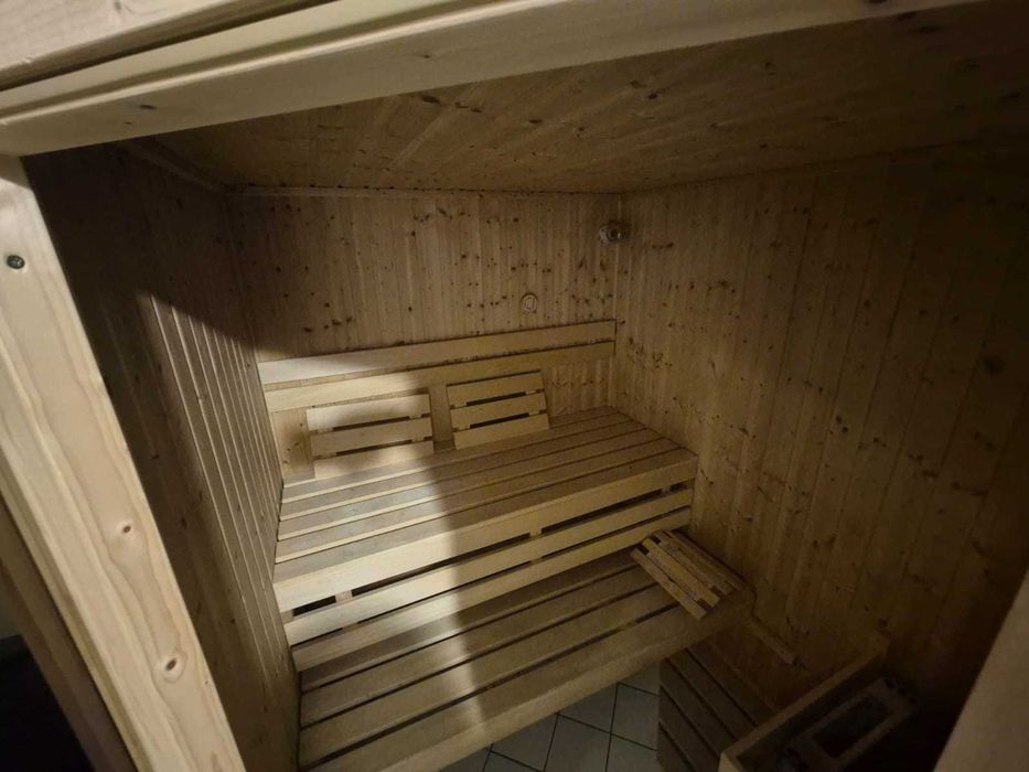 Sauna narożna Finnleo fińska sucha drewniana GRUBE ŚCIANY + piec 6kW
