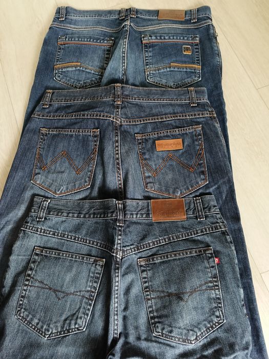 3 sztuki jeans męskie Stanley pas 90cm
