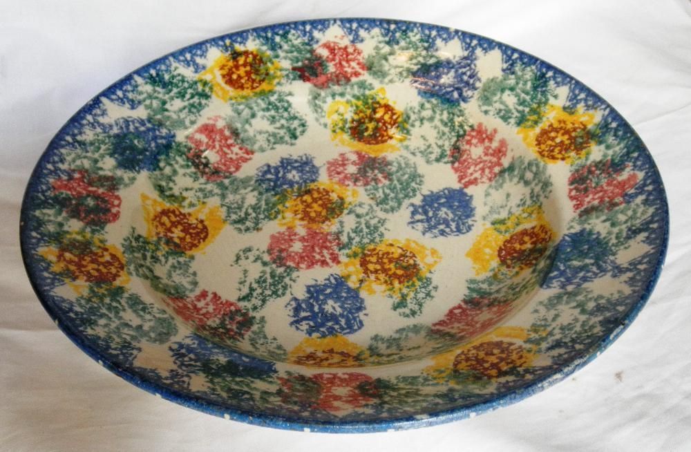 Prato Redondo Português Policromado Séc XIX