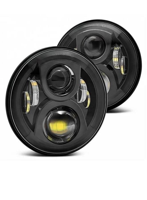 Фара нива ваз 7 дюймів чорна ближній/дальній  60 ватт