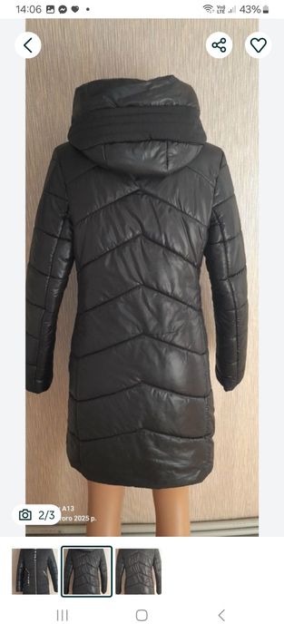 Теплий стильний пуховик