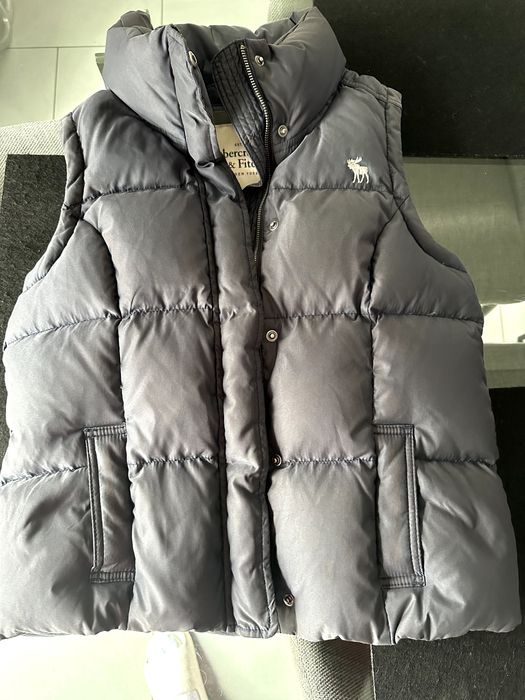 Abercrombie&Fitch bezrękawnik puchowy damski L/M, granatowy