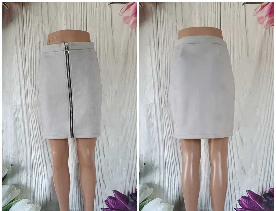 Стильна сіра спідниця під замш Colloseum. Розмір - XS,S.