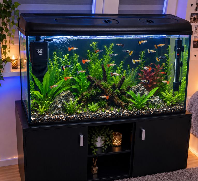 Akwarium 200 l z zestawem