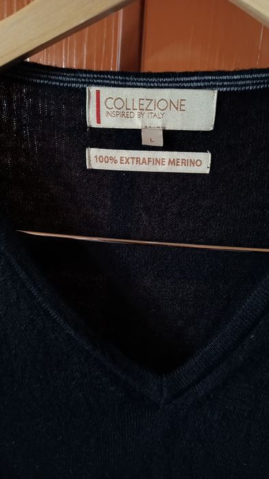 Collezione  Brytyjski męskie sweter, 100% Extrafine Merino, Rozmiar L