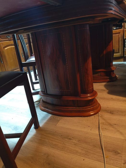 Mesa de Jantar Extensível de Madeira Maciça