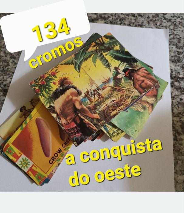 134 cromos Conquista do oeste antigos cadernetas Centenas de cr