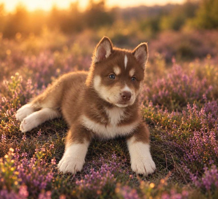 Sirius - piesek Siberian husky ZKwP/ FCI zjawiskowy red agouti, chocolate