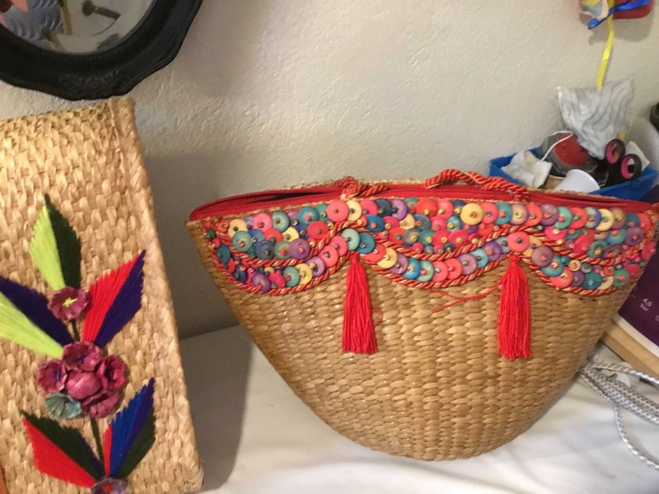Bolsas em palha - compradas México - pouco uso