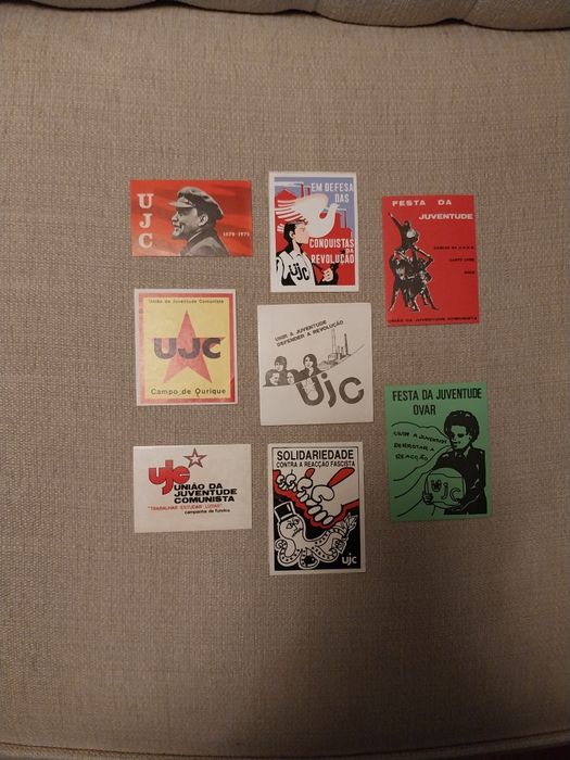 Autocolantes colecção UJC - União da Juventude Comunista
