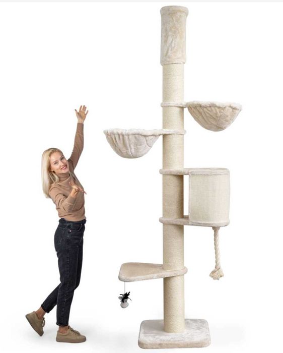 Drapak dla kota masywny z budka sizal 17 cm CAVE