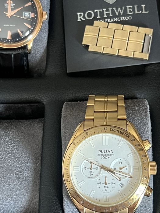 Relogio Pulsar Dourado Chronograph