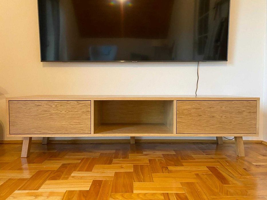 Szafka RTV z szufladami tip-on (push to open), do salonu, pod TV