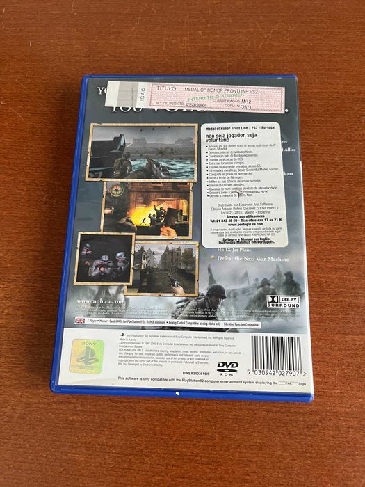 PS2 - Jogo Medal of Honor Frontline