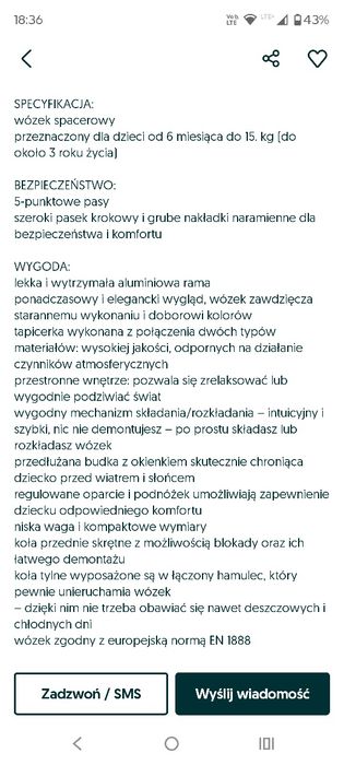 Wózek spacerowy Caretero Moby