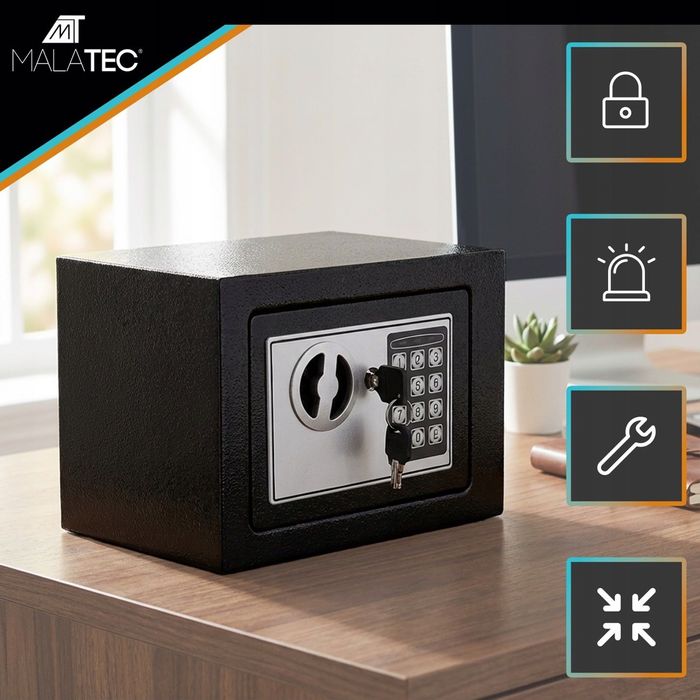 NOWY Sejf Kasetka Kasa Pancerna Na Pieniądze Szyfr Elektroniczny Domow