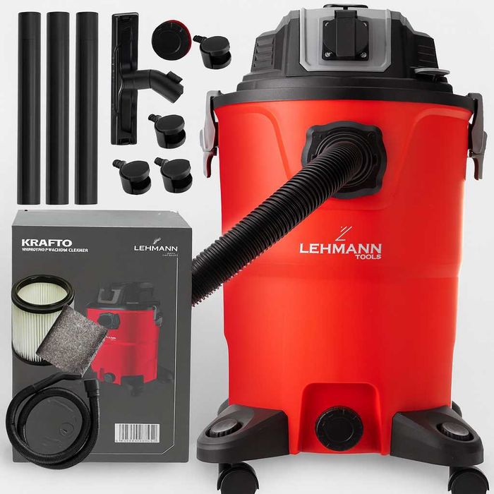 Odkurzacz przemysłowy bezworkowy • 3500W • 30L • otrząsacz pyłu gipsu