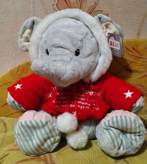 Мягкая игрушка Слоненок Еллиот, новая с этикеткой