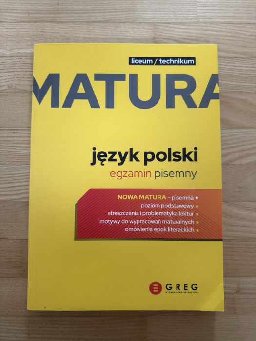 podrecznik matura jezyk polski egzamin pisemny greg