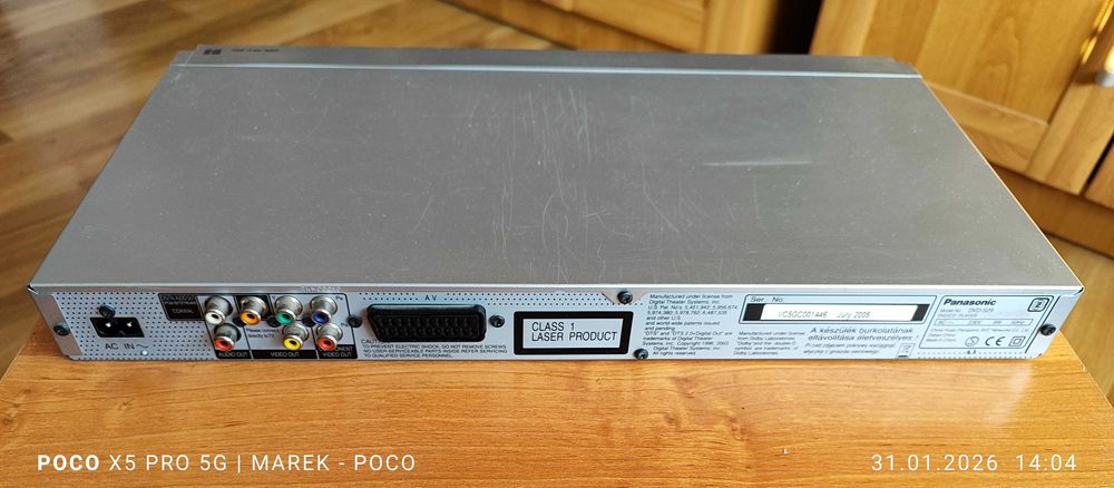 Odtwarzacz Video Panasonic DVD-S29