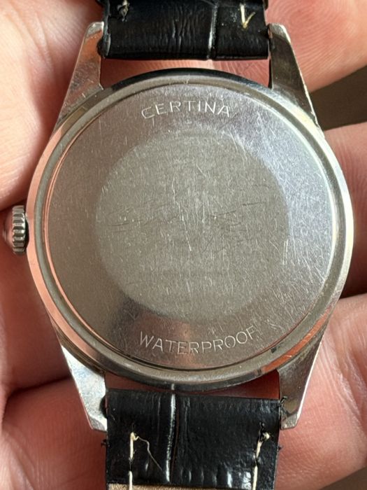 Certina Automatic Calendar, duzy 37/45mm, w stali, lata 50te, piękny stan, sprawny