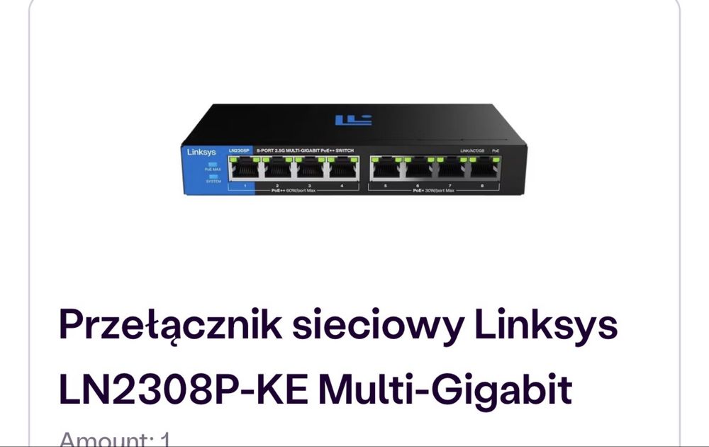 Linksys Switch PoE 2,5gb