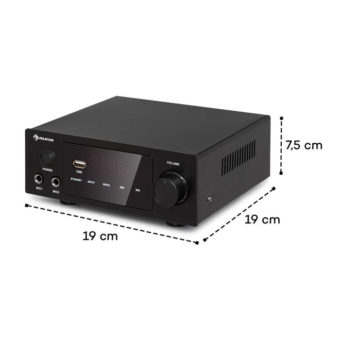Стереопідсилювач Auna AMP-2 DG Hi-Fi