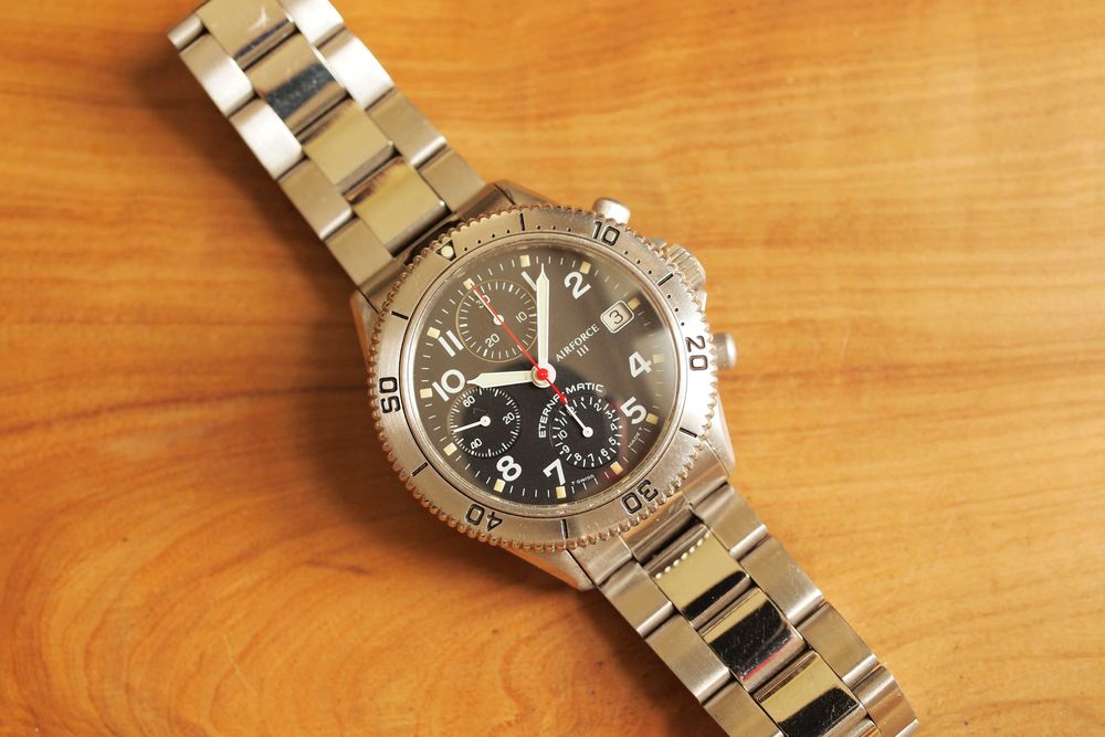 ETERNA Airforce III chronograph - rzadki model - komplet - z roku 2000