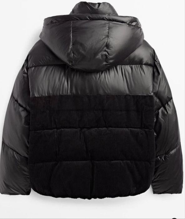 Пуховик зі вставкою Massimo Dutti М чорний